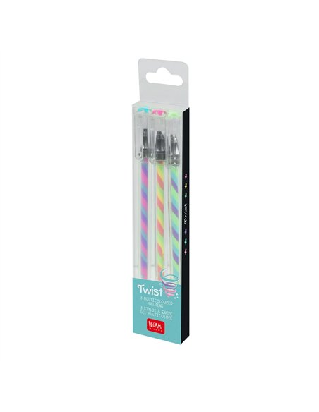 Set de 3 Stylos à Encre Gel Multicolore - Twist - Legami