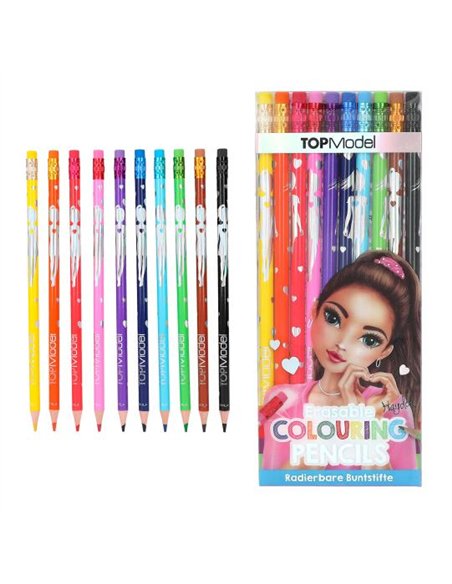 TOPModel Crayons de couleur gommables