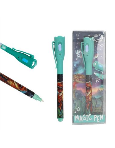 Dino World Crayon secret avec lumière LED