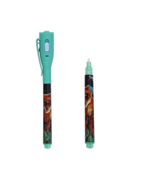 Dino World Crayon secret avec lumière LED