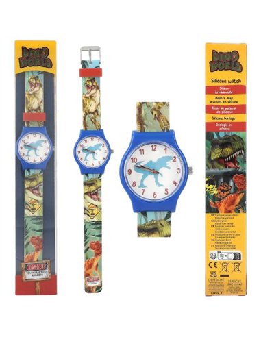 Dino World Montre avec bracelet silicone