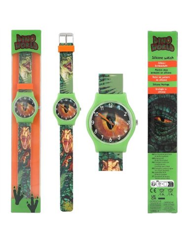 Dino World Montre avec bracelet silicone