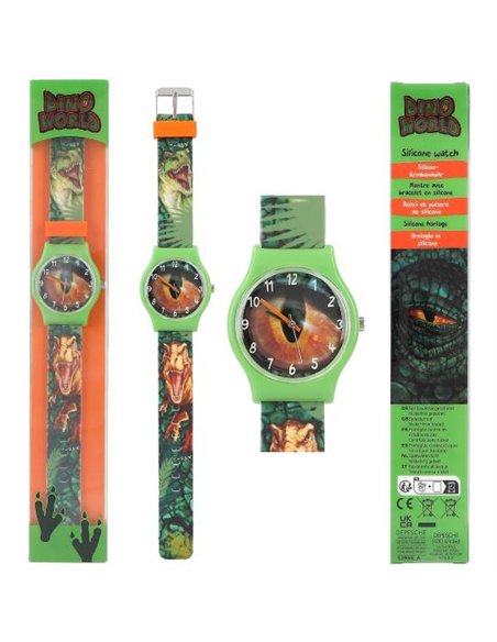 Dino World Montre avec bracelet silicone