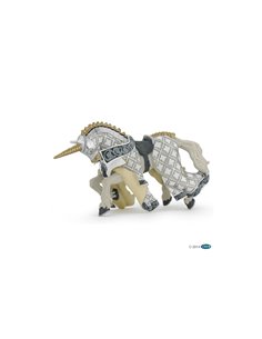 Cheval du Maître des armes cimier licorne 
