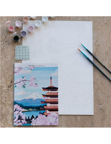 Coffret peinture au numéro - Mont Fuji - La petite épicerie