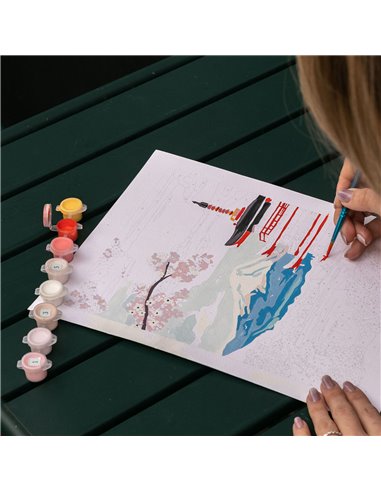 Coffret peinture au numéro - Mont Fuji - La petite épicerie