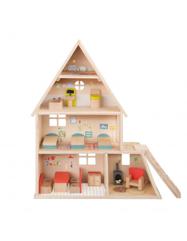Maison de poupée avec mobilier La Grande Famille