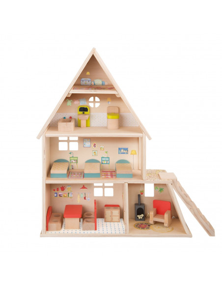 Maison de poupée avec mobilier La Grande Famille