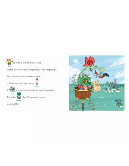 Je lis en maternelle - Les dinos pirates et l'île mystérieuse