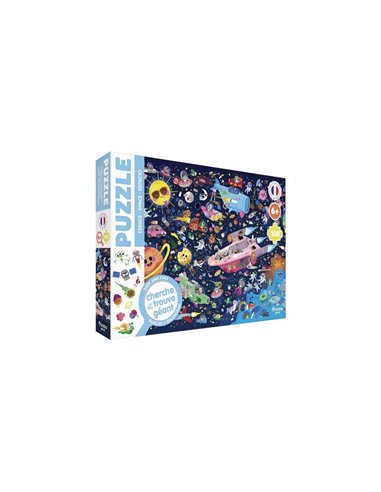 Puzzle cherche et trouve géant Espace - Auzou