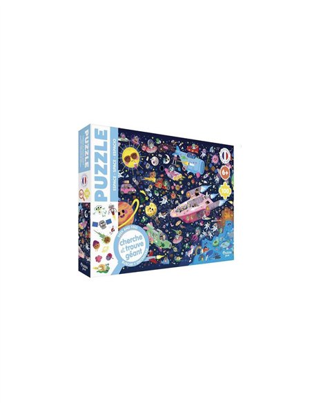 Puzzle cherche et trouve géant Espace - Auzou