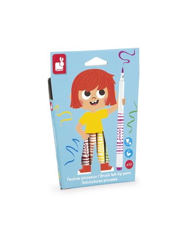 Feutres Pinceaux x10 - Janod