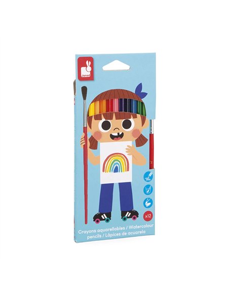 Crayons Aquarellables x12 - Janod