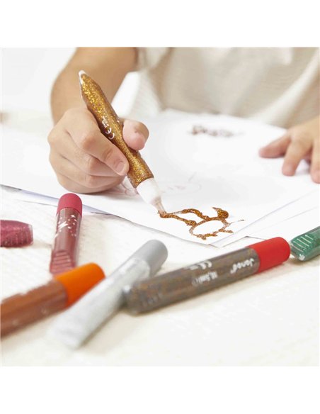 Colle à Paillettes x9 tubes - Janod