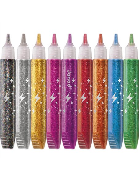 Colle à Paillettes x9 tubes - Janod