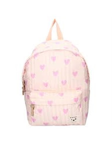 Sac à dos enfant 37x26x12cm cœurs rose
