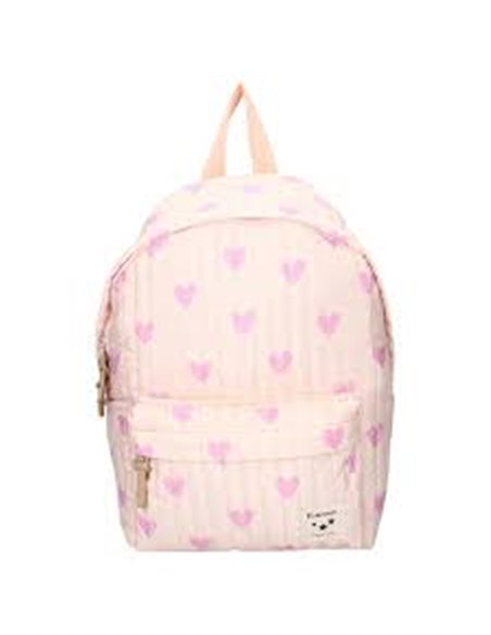 Sac à dos enfant 37x26x12cm cœurs rose