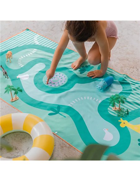 Serviette de jeu - PlayTowel M (140 x 70cm) - Safari
