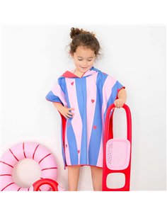 Poncho de plage Rouge cerise - quut 2