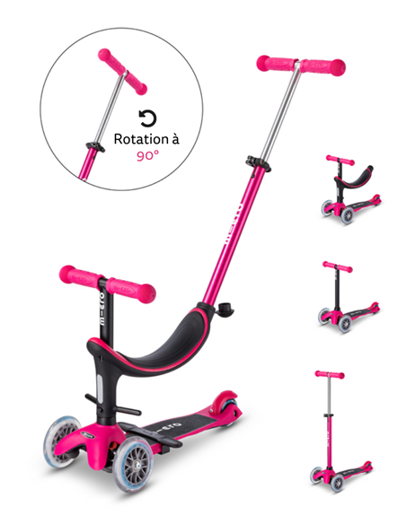 Trottinette évolutive Mini Micro 3 en1 Révolution framboise