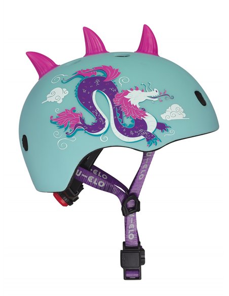 Casque Dragon 3D - boucle magnétique / lumière LED intégrée - Taille S