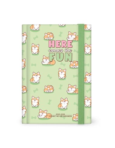 Agenda 16 Mois Journalier Photographique Corgi - Medium - 2025/2026 - Legami