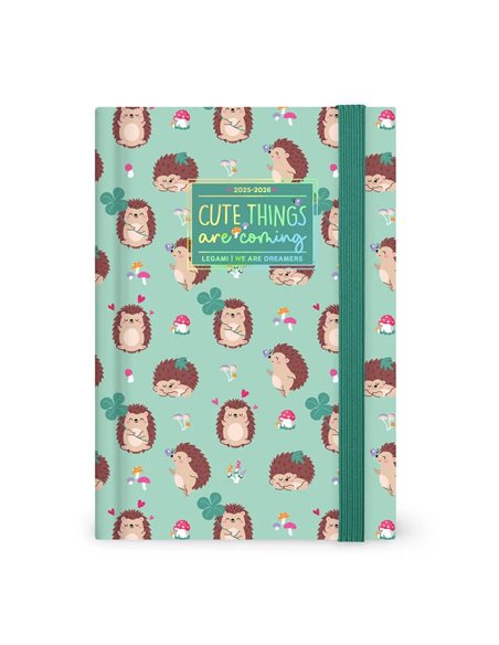 Agenda 16 Mois Journalier Photographique HEDGEHOG - Medium - 2025/2026 - Legami