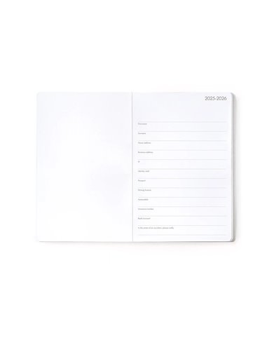 Agenda 16 Mois Semainier Photographique travel stickers - Medium - 2025/2026 - Legami