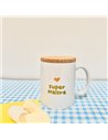 Mug Pop avec son couvercle en liège "Maître" - Marcel & Liliy