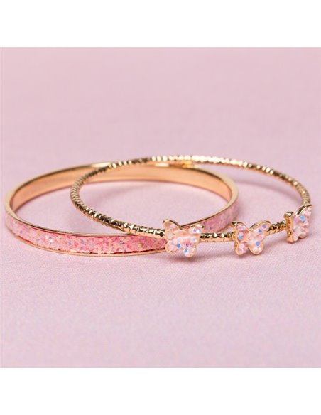 Bracelet Boutique Chic "Butterfly Bangles" 2 pcs - great pretenders