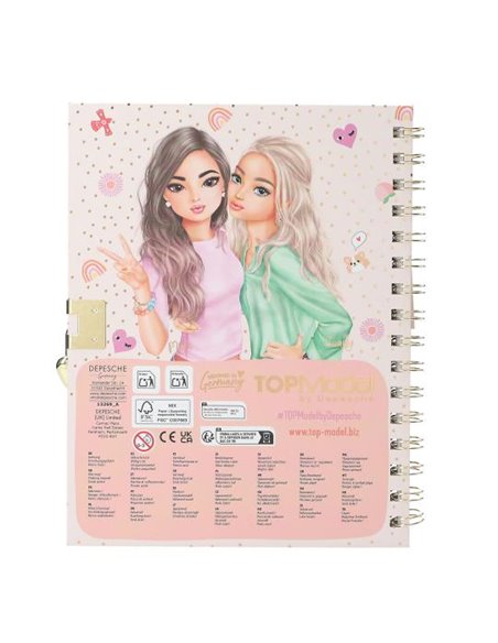 TOPModel Journal avec cadenas et bracelet