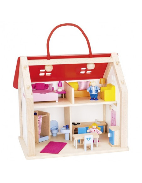 Valise maison de poupées avec accesoires 