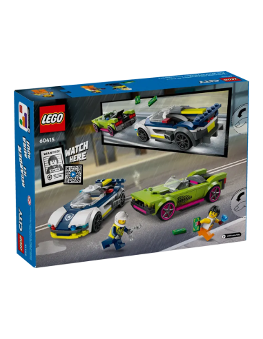 Lego®city 60415 - la course-poursuite entre la voiture de police et la super v