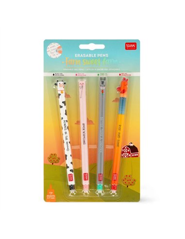 Set de 4 stylos effaçables édition limitée back to school - Legami