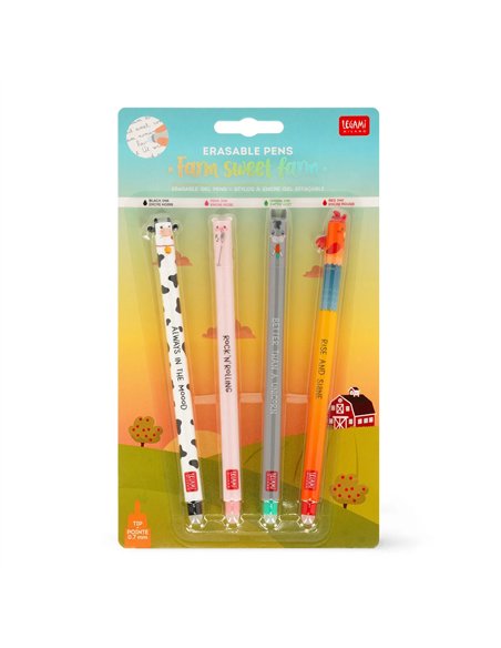 Set de 4 stylos effaçables édition limitée back to school - Legami