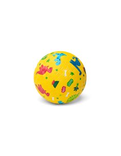 DINOS YELLOW BALL - BALLE DINOSAURES JAUNE 13 CM
