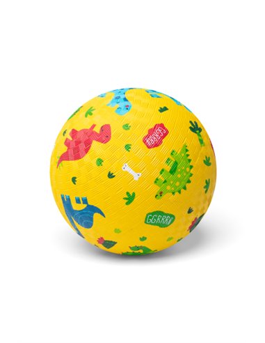DINOS YELLOW BALL - BALLE DINOSAURES JAUNE 18 CM