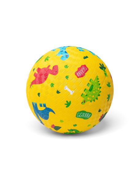DINOS YELLOW BALL - BALLE DINOSAURES JAUNE 18 CM