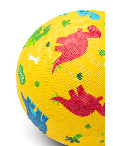DINOS YELLOW BALL - BALLE DINOSAURES JAUNE 18 CM