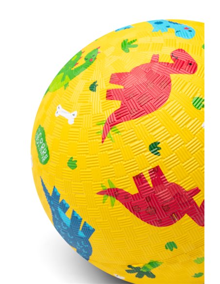 DINOS YELLOW BALL - BALLE DINOSAURES JAUNE 18 CM