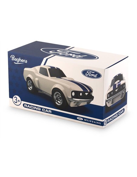Baghera: FORD MUSTANG Racing Car Ivory White