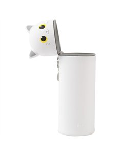Trousse en silicone Kawaii - Chat Blanc iTOTAL 2