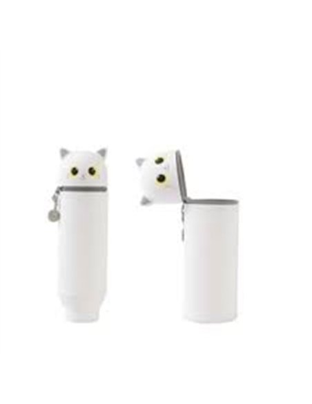 Trousse en silicone Kawaii - Chat Blanc iTOTAL