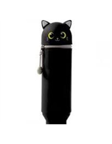 Trousse en silicone kawaii - chat noir - Itotal