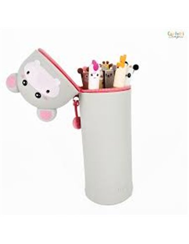 Trousse en silicone kawaii - hippo - itotal