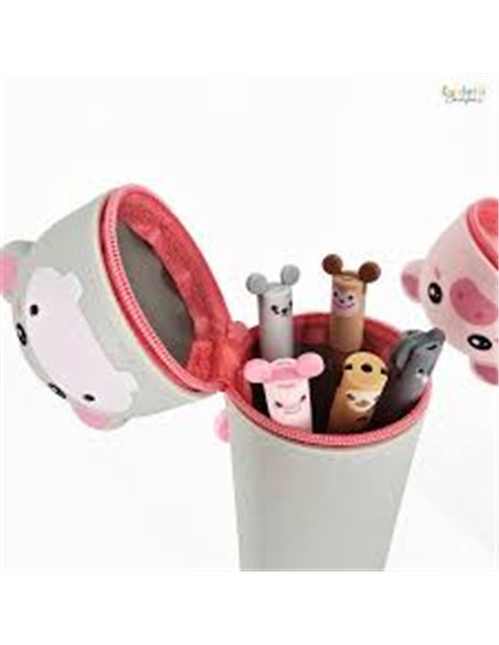 Trousse en silicone kawaii - hippo - itotal