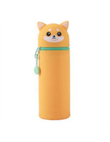 Trousse en silicone kawaii - chien shiba - itotal