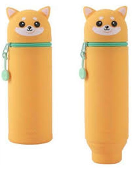 Trousse en silicone kawaii - chien shiba - itotal