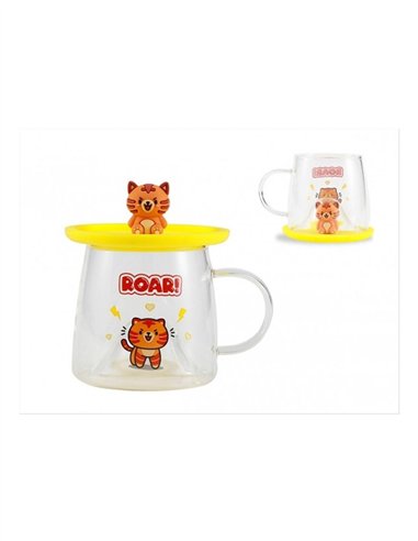Tasse en verre kawaii - tigre - itotal