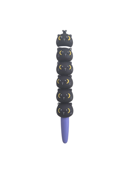 Stylo spinner chat noir - itotal